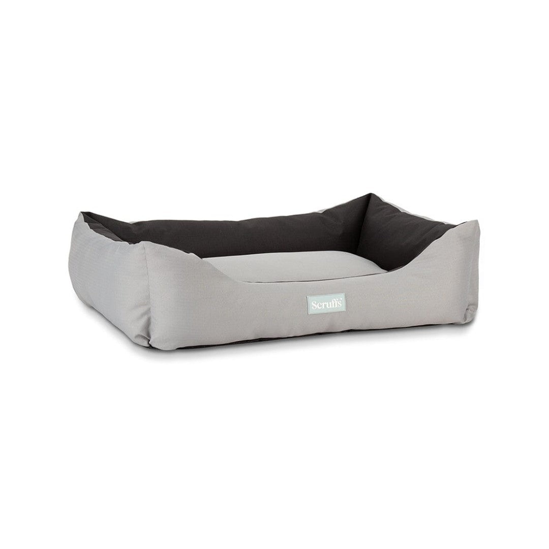 Scruffs Expedition Box Dog Bed – Water-Resistant and Durable Dog Bed for Outdoor Adventures - Color Grey