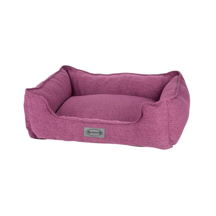 Transform your pet's lounging experience with the Scruffs® Manhattan Box Dog Bed, combining luxury, style, and comfort in one exquisite package. Purple