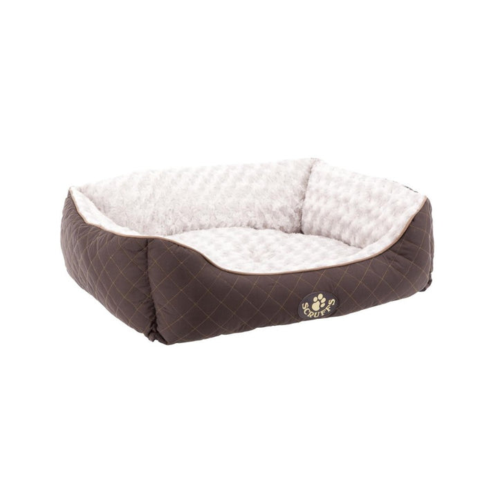 The Scruffs® Wilton dog bed collection combines style and comfort to create the perfect haven for your furry friend. They are crafted with a quilted outer fabric in a charming diamond pattern. Brown