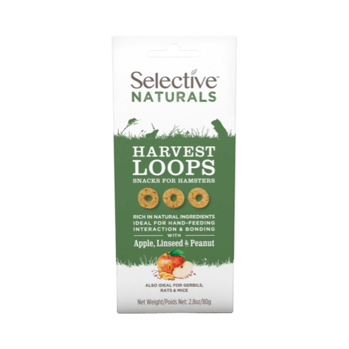 Supreme Selective Naturals Harvest Loops provide your hamster, gerbil, rat, and mouse pets with a delicious and nutritious treat. 