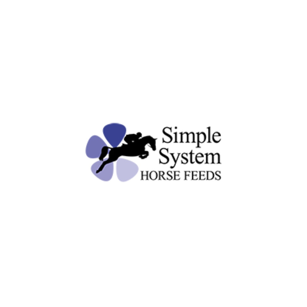 Simple System Blue Bag Grass Pellets Horse Feed - Logo