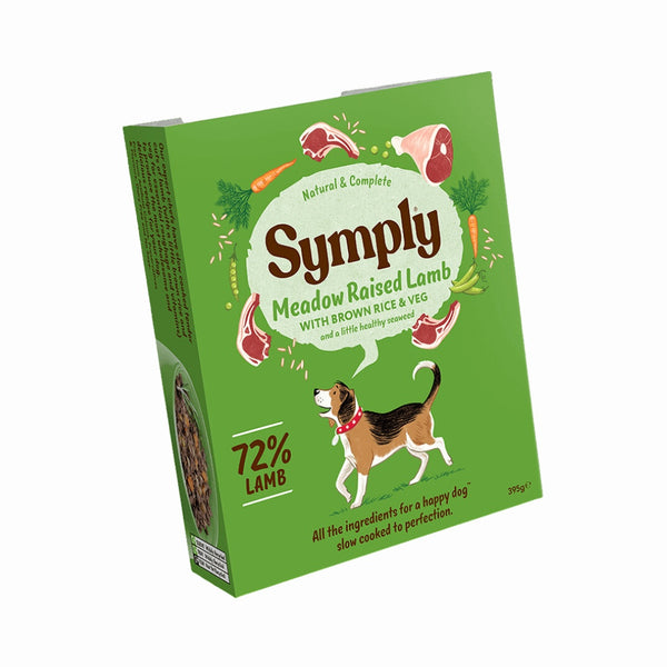 Symply Lamb with Brown Rice & Veg Wet Dog Food - Front Trey