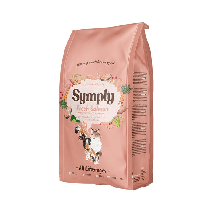 Symply Salmon Cat Dry Food - Front Bag