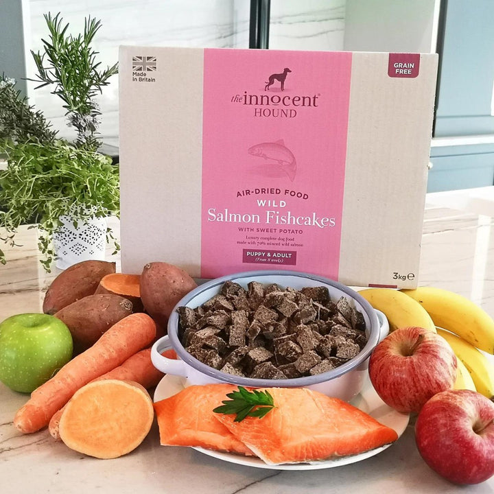 The Innocent Hound Air-Dried Wild Salmon Fishcakes with Sweet Potato Puppy &amp; Adult Dry Dog Food