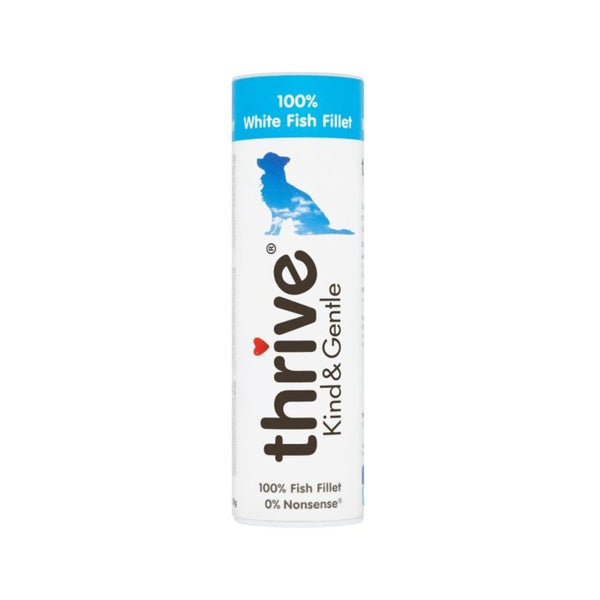 Thrive Cat Fish Treats - 15g and 110g packs of 100% real freeze-dried White Fish for cats.