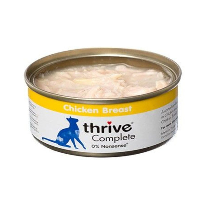 Thrive Chicken Breast Cat Wet Food: - open tin