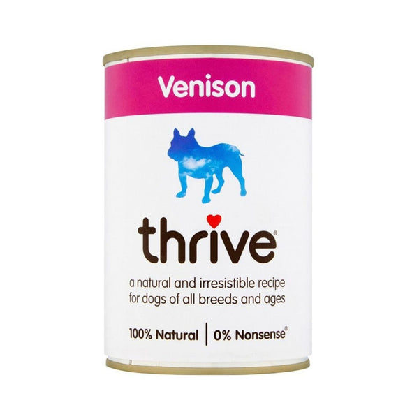 Thrive Complete Venison Dog Wet Food - Premium, natural venison wet food for all dog breeds and life stages.