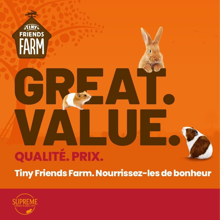 Tiny Friends Farm Oats & Honey Stickles is a delightful and nutritious treat for rabbits, guinea pigs, chinchillas, hamsters, gerbils, rats, and mice.