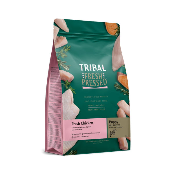 Tribal Fresh Pressed Complete Fresh Chicken Puppy Dry Dog Food in 2.5 and 5 kg bags