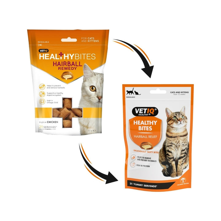 VETIQ Healthy Bites Cat Hairball Remedy Treats - New Look