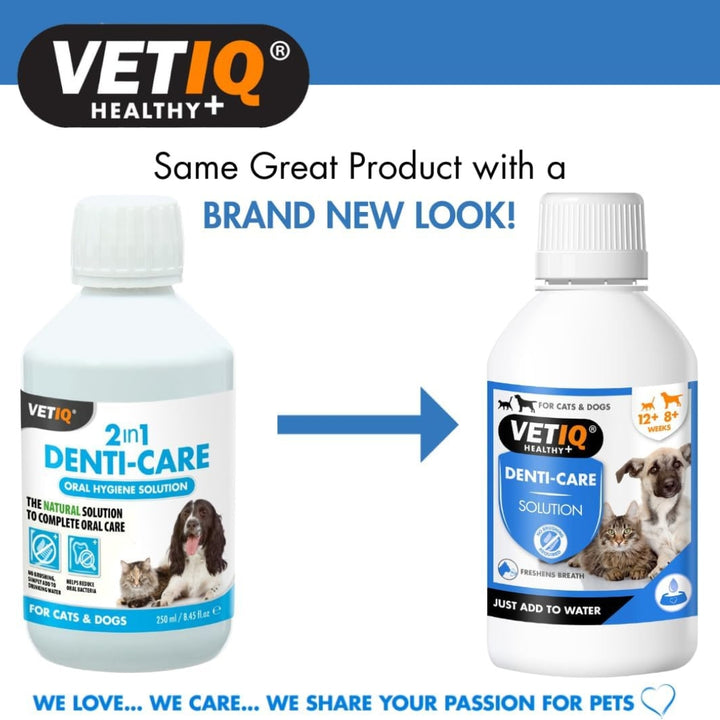 VetIQ 2in1 Denti-Care Oral Hygiene for Cats and Dogs - New Look
