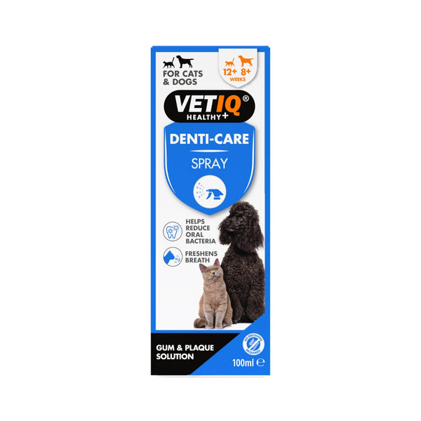 VetIQ Denti-Care Spray Oral Care Spray for Cats & Dogs - Front Box