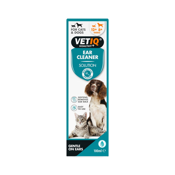 VetIQ Ear Cleaner Solution for Cats and Dogs - Front Box