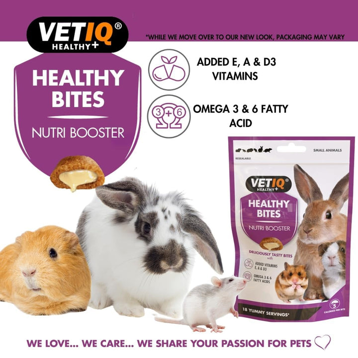 VetIQ Healthy Bites Nutri Booster Treats for Small Animals - Benefits 