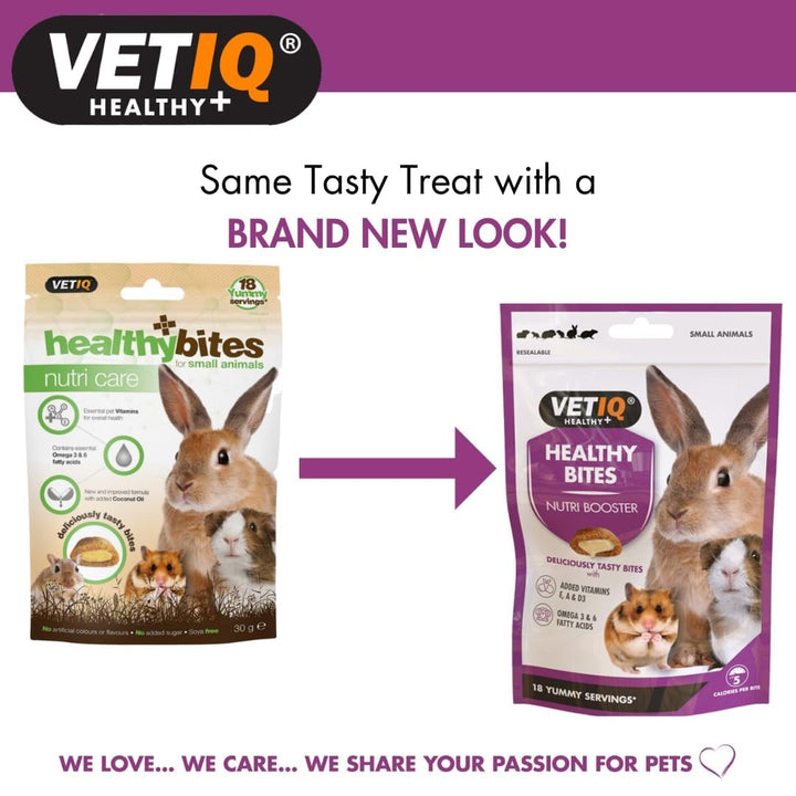 VetIQ Healthy Bites Nutri Booster Treats for Small Animals - New Look