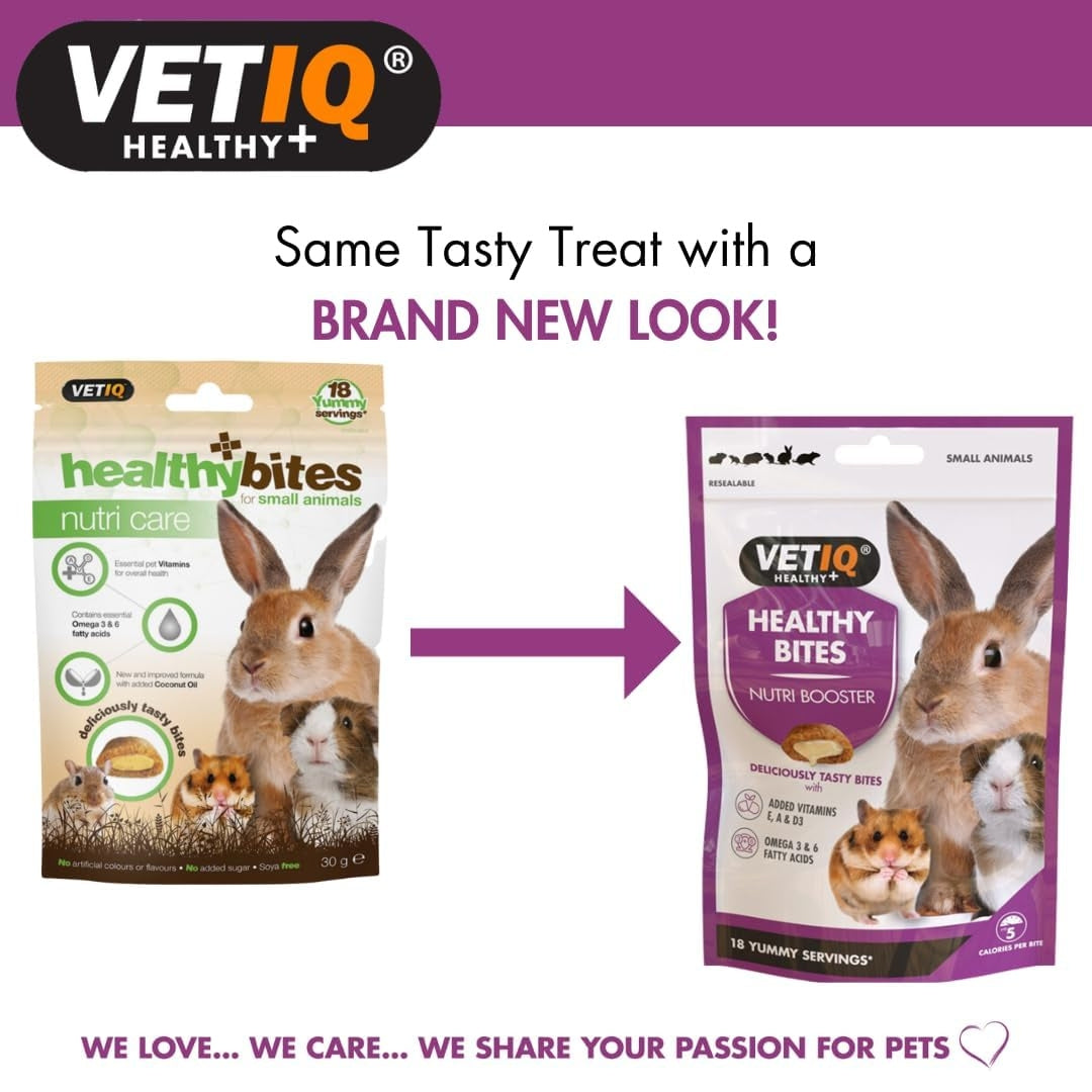 VetIQ Healthy Bites Nutri Booster Treats for Small Animals - New Look