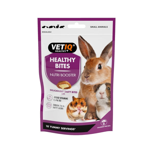 VetIQ Healthy Bites Nutri Booster Treats for Small Animals -Front Bag