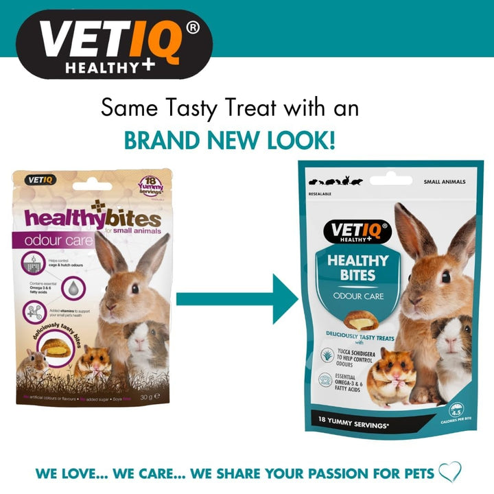 VetIQ Healthy Bites Odour Care Treats for Small Animals - New look