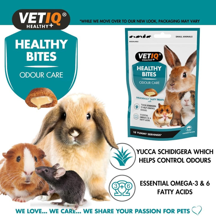 VetIQ Healthy Bites Odour Care Treats for Small Animals - Benefits 