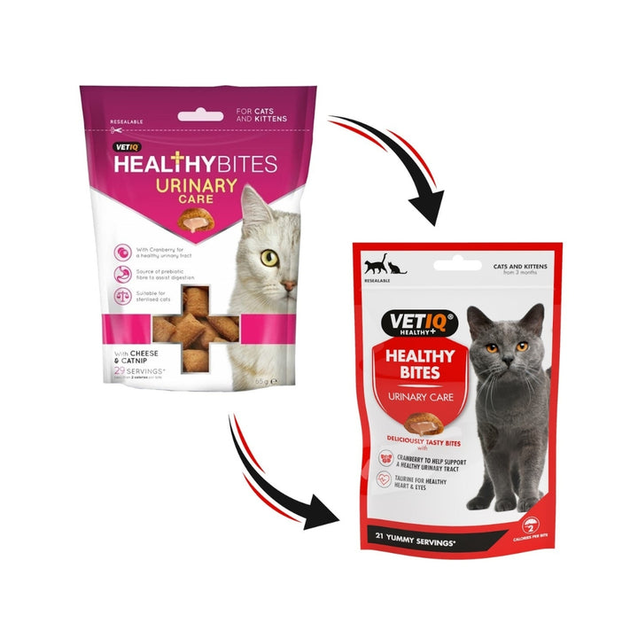 VetIQ Healthy Bites Urinary Care Treats for Cats and Kittens - New Look