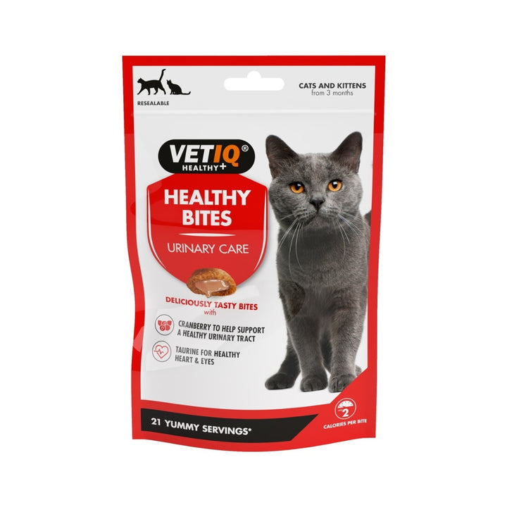 VetIQ Healthy Bites Urinary Care Treats for Cats and Kittens - Front Bag