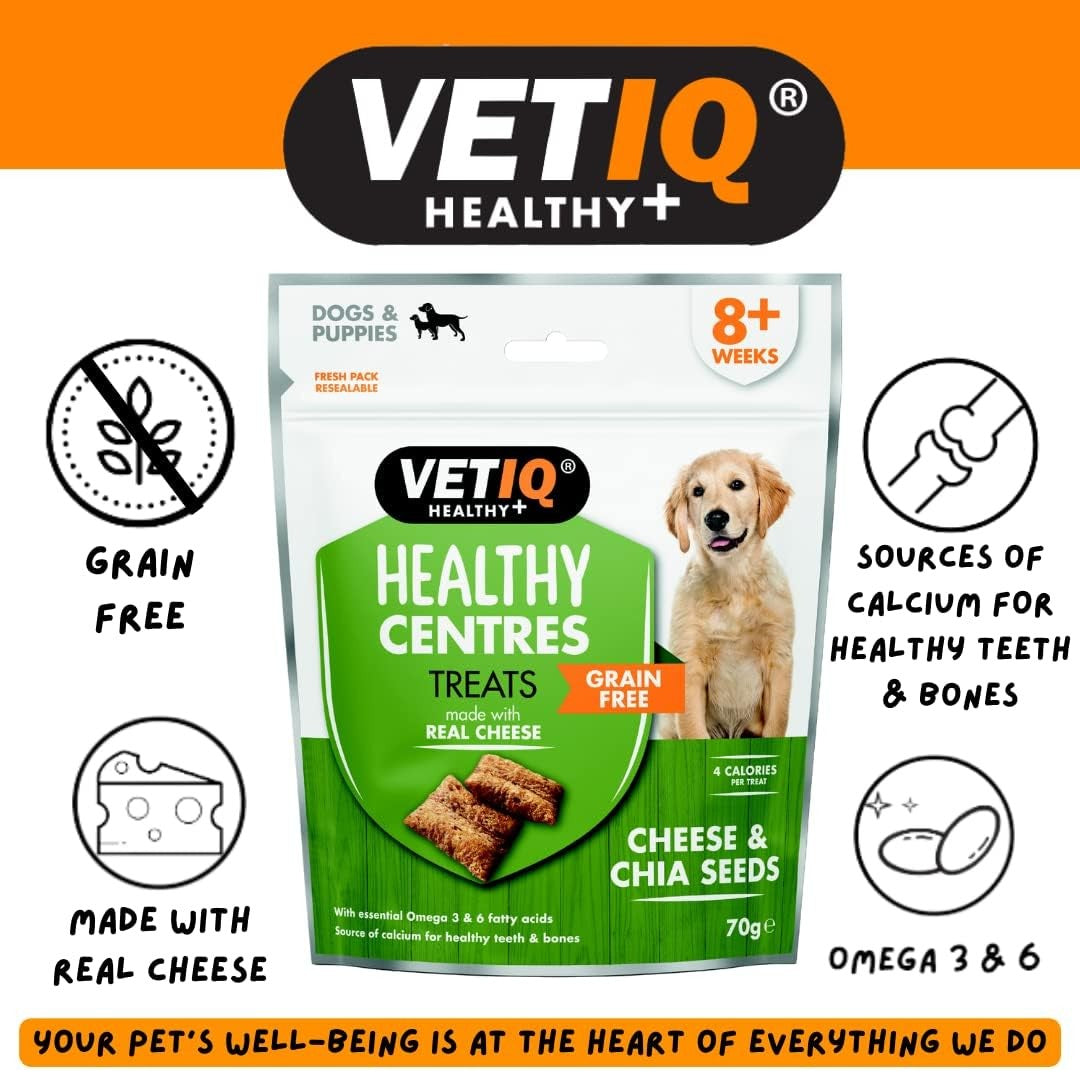 Buy VetIQ Healthy Centres Cheese Chia Seeds Dog Treats | Petz.ae
