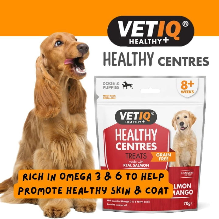 VetIQ Healthy Centres Salmon Mango Dog Treats - Treats Benefits 2