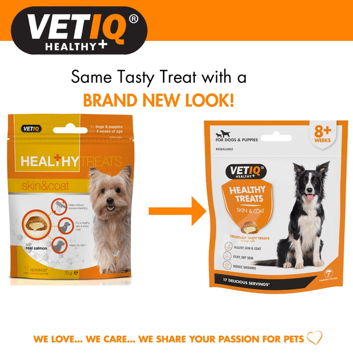 VetIQ Healthy Treats Skin & Coat for Dogs and Puppies - New Look