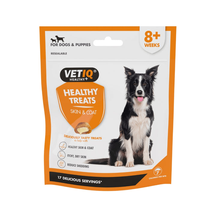 VetIQ Healthy Treats Skin & Coat for Dogs and Puppies - Front Bag