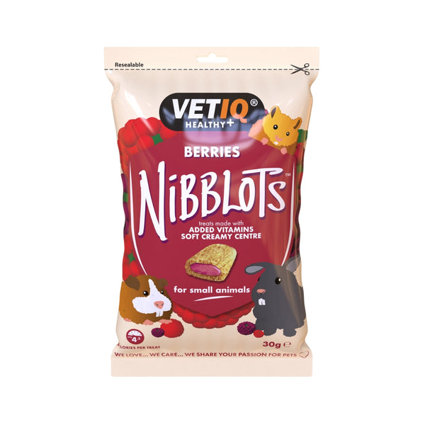 VetIQ Nibblots Berries for Small Animals Treats - Front Bag