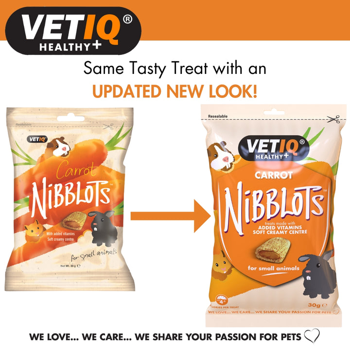 VetIQ Nibblots Carrot Small Animals Treats - New Look