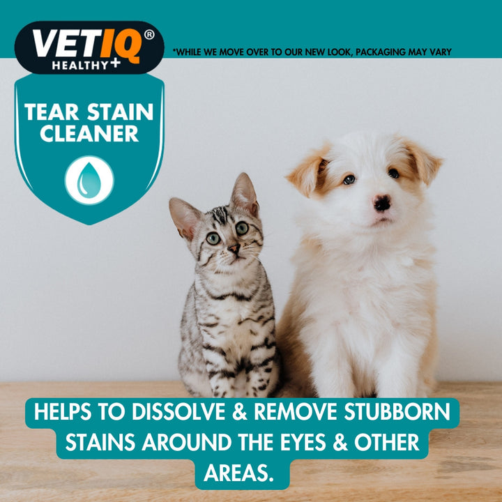 VetIQ Tear Stain Cleaner for Cats & Dogs - Benefits 
