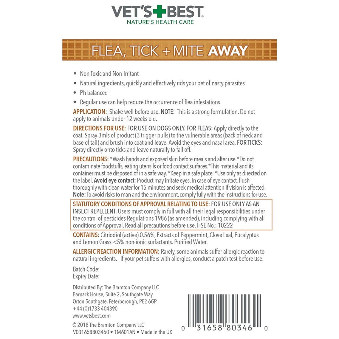 Vet's Best Flea Tick and Mite Treatment Spray for Dogs - product image 4