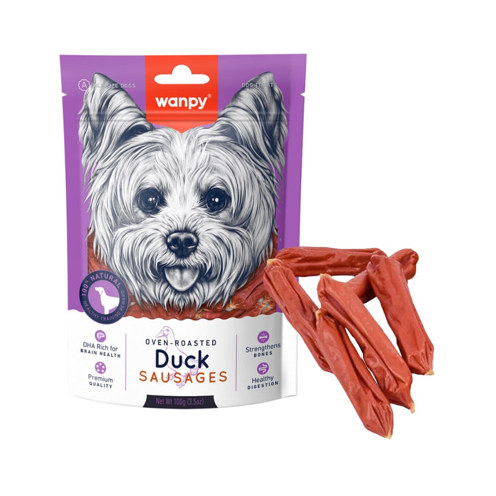 Wanpy Duck Sausages Dog Treats 