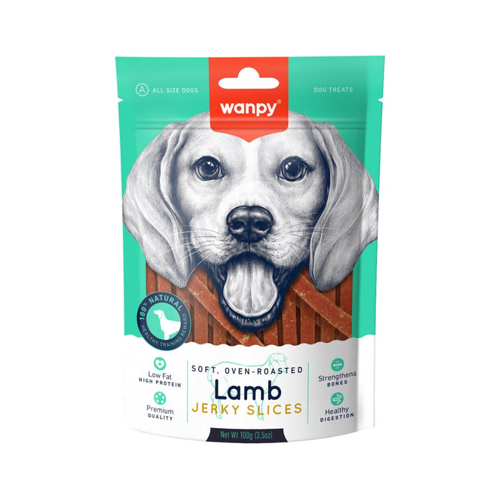 Meet Wanpy Soft Lamb Jerky Slices Dog Treats – a tasty snack dogs love! These treats come in different flavors, including biscuits, jerkies, and freeze-dried options.