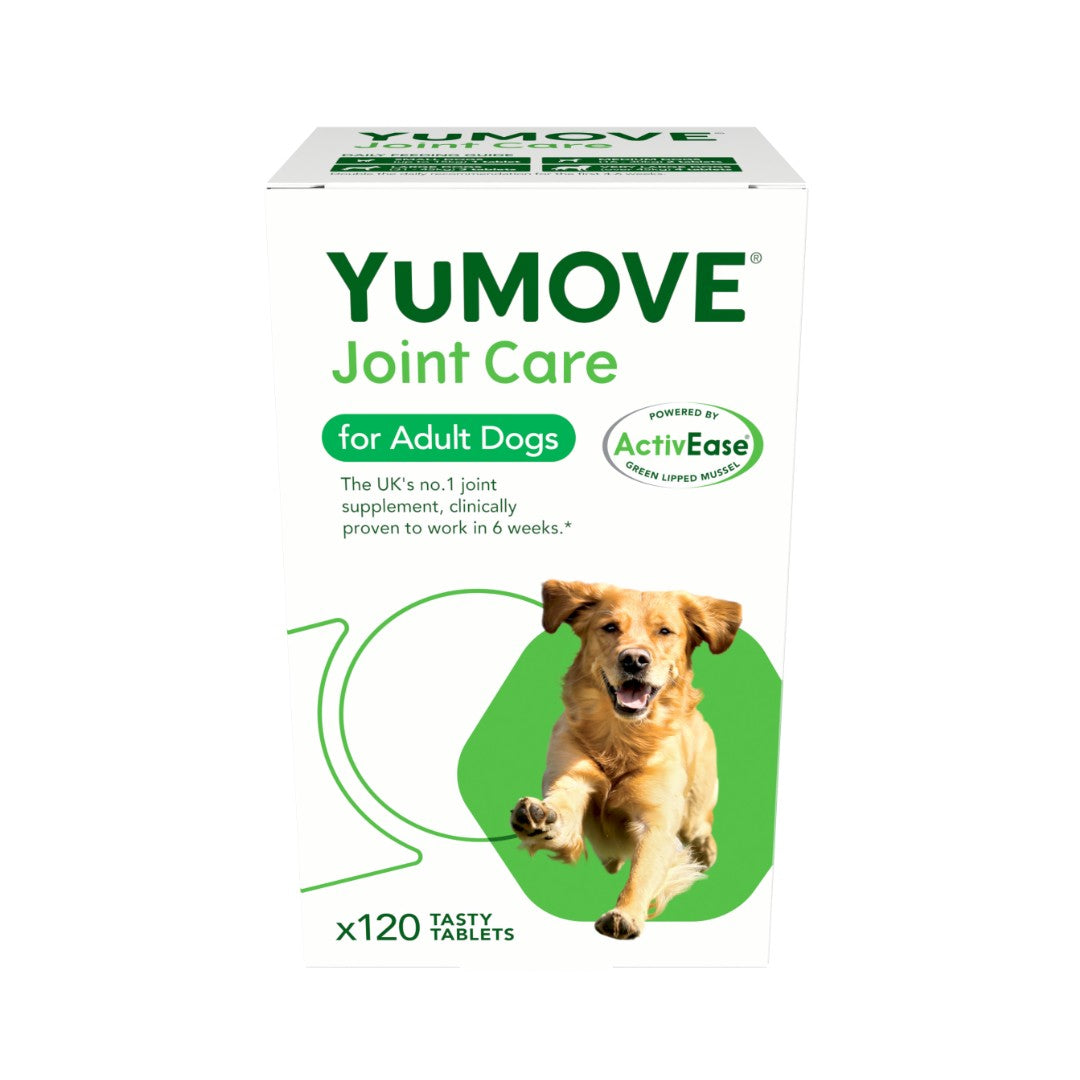 YUMOVE Joint Health Supplement for Dogs by Lintbells – 120 Tabs.