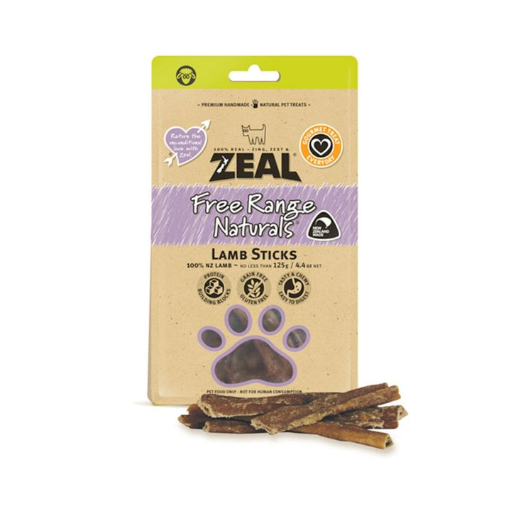 Image of Zeal Lamb Sticks Dogs and Cats Treats - 100% Natural Dried New Zealand Lamb Meat, Ideal for All Life Stages.