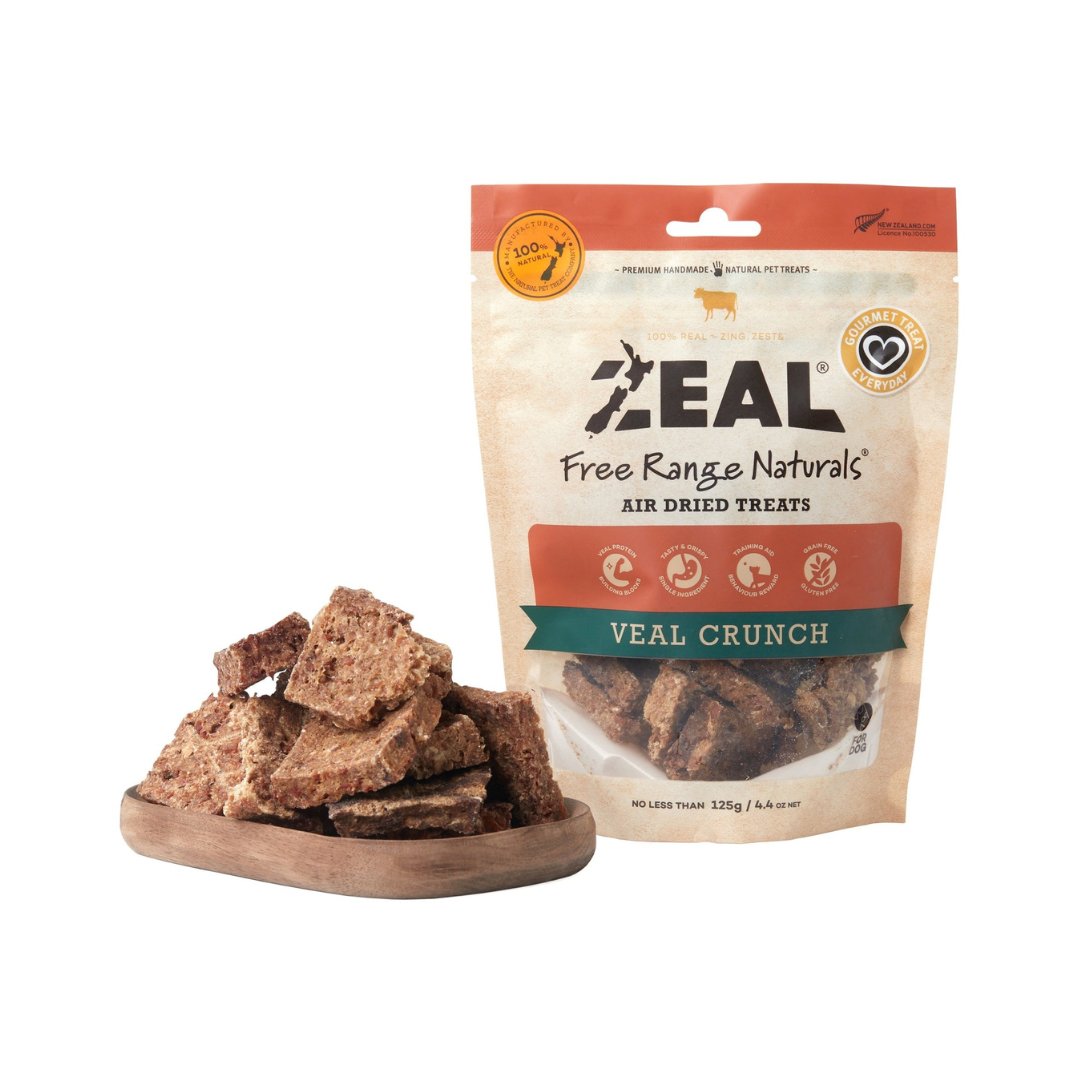 Zeal Veal Crunch Dog Treats - front packaging