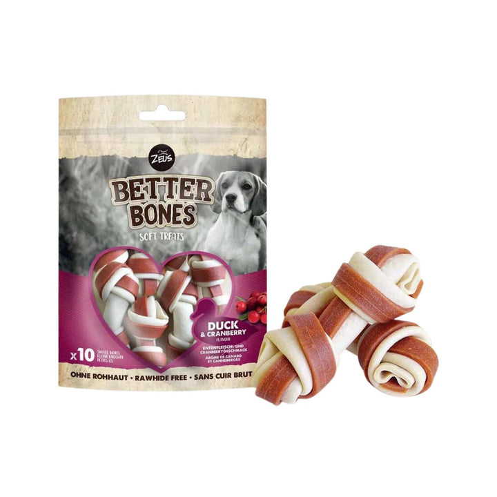 Zeus Better Bones Small Duck & Cranberry Dog Treats for a delicious and healthy snack that promotes good dental hygiene and is easy to digest-Full.
