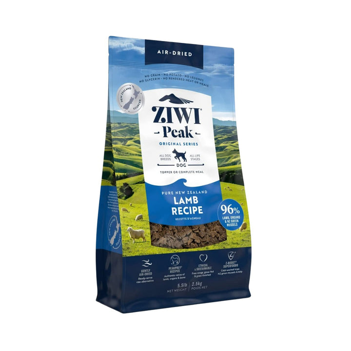 ZIWI® Peak Lamb dog dry food is a single protein food perfectly crafted for dogs of all breeds and life stages, especially those with food sensitivities 2.5kg.