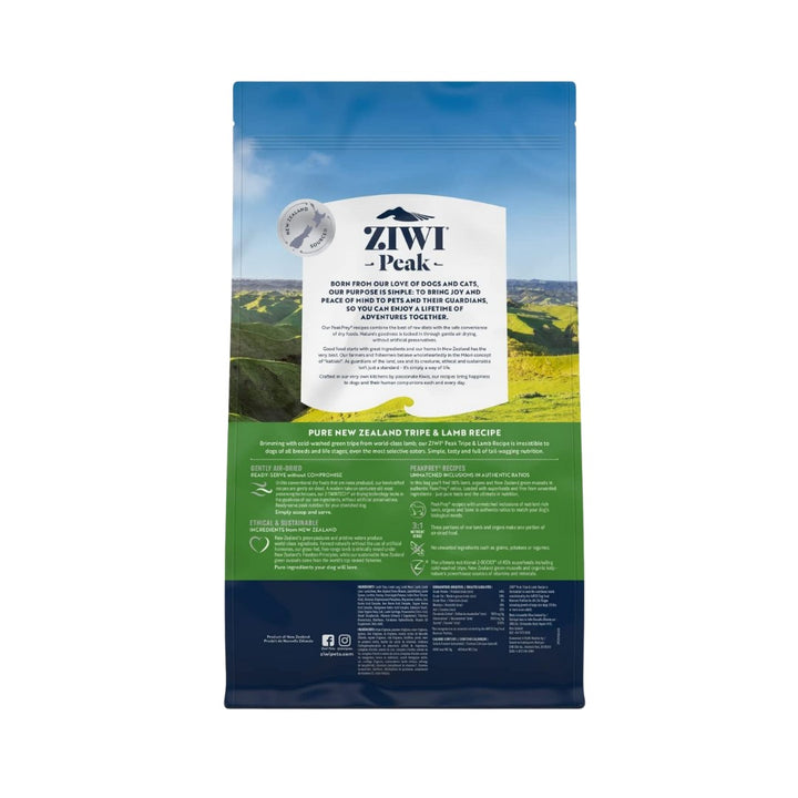 ZIWI® Peak Air-Dried Tripe & Lamb Recipe Dry Dog Food is a complete and balanced PeakPrey® recipe for any life stage, from puppies to seniors Back.