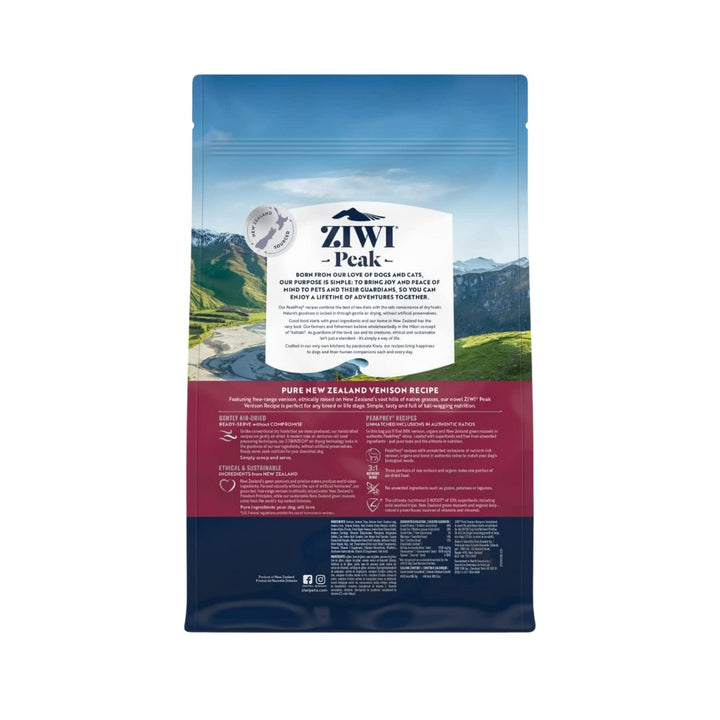 Ziwi Peak Air-Dried Venison Dog Dry Food is a complete and balanced PeakPrey® recipe for any life stage Back.