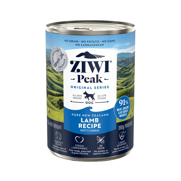 Ziwi Peak Lamb Dog Wet Food, Pure and simple, ZIWI® Peak Lamb is a single protein food perfectly crafted for dogs of all breeds and life stages 390g.