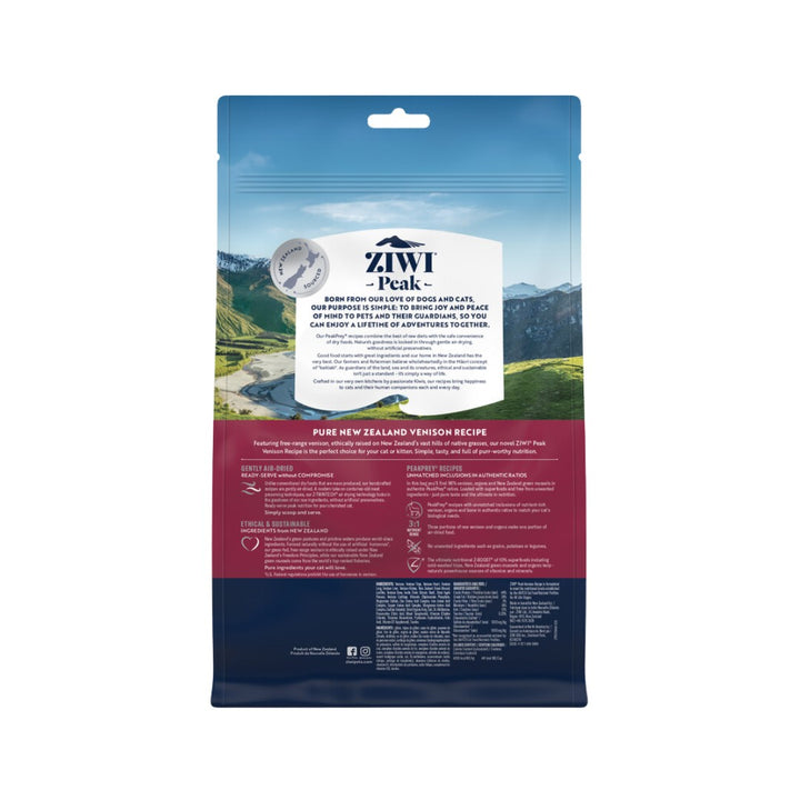 Ziwi Peak Venison Cat Dry Food A complete and balanced PeakPrey® recipe for any life stage, from kittens to seniors Back.