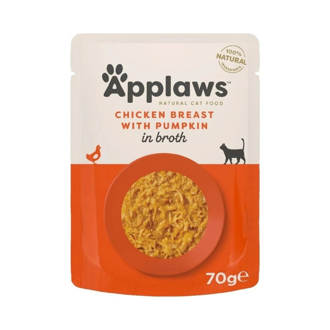 Applaws Chicken with Pumpkin in Broth Wet Cat Food 70g Pouch