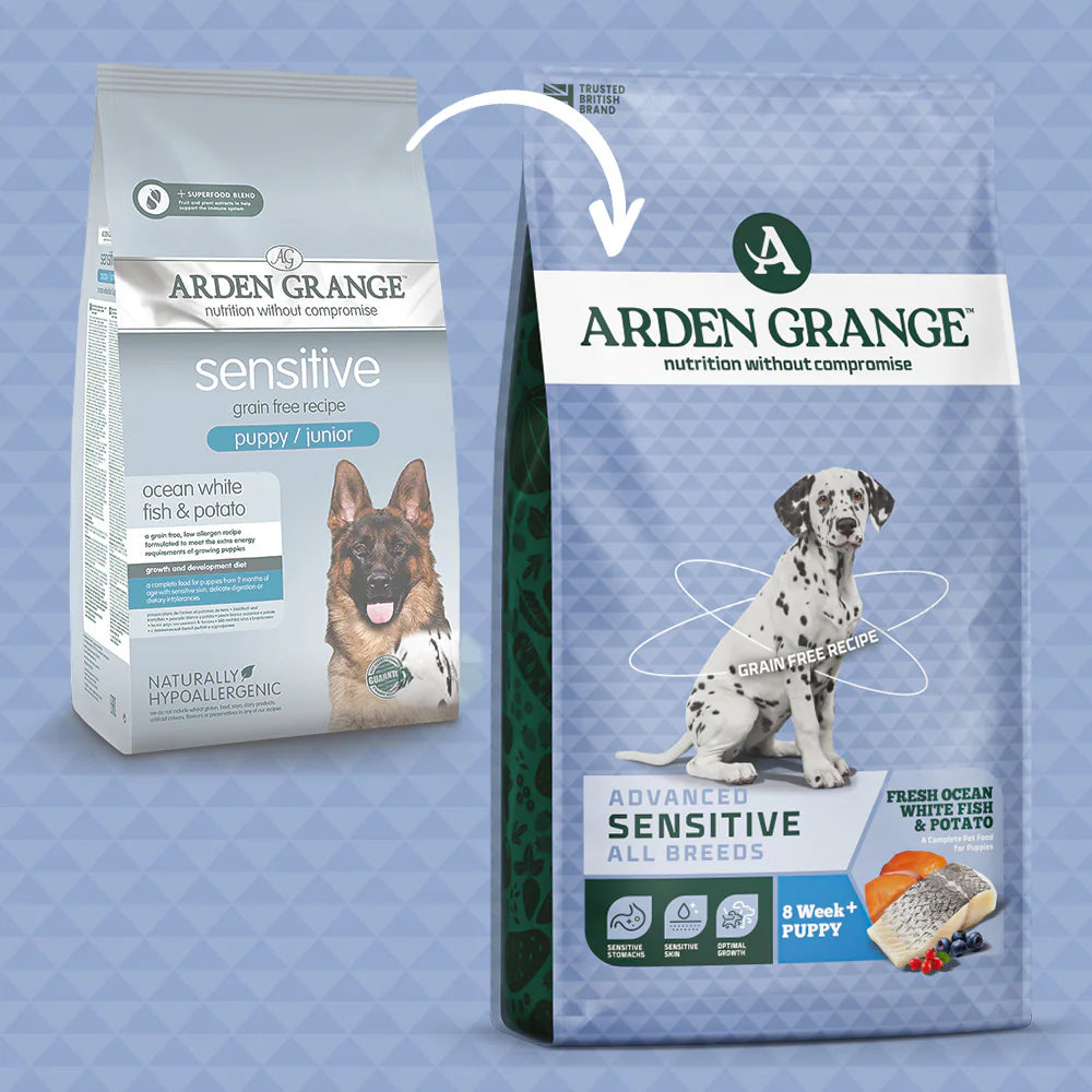 Arden Grange Advanced Sensitive All Breeds Puppy Fresh Ocean White Fish & Potato Dry Dog Food product detail