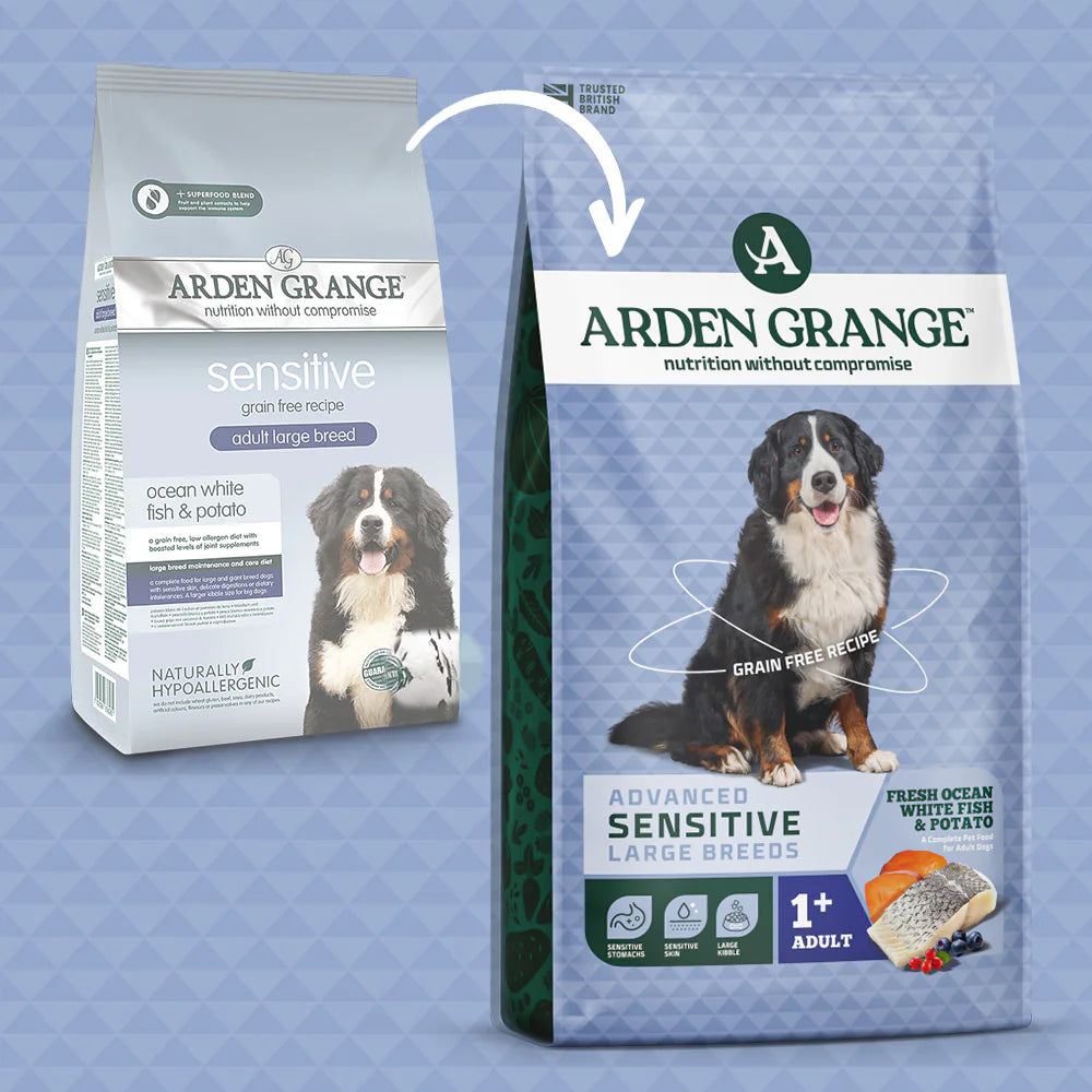 Arden Grange Advanced Sensitive Large Breeds Adult Fresh Ocean White Fish & Potato Dry Dog Food product detail