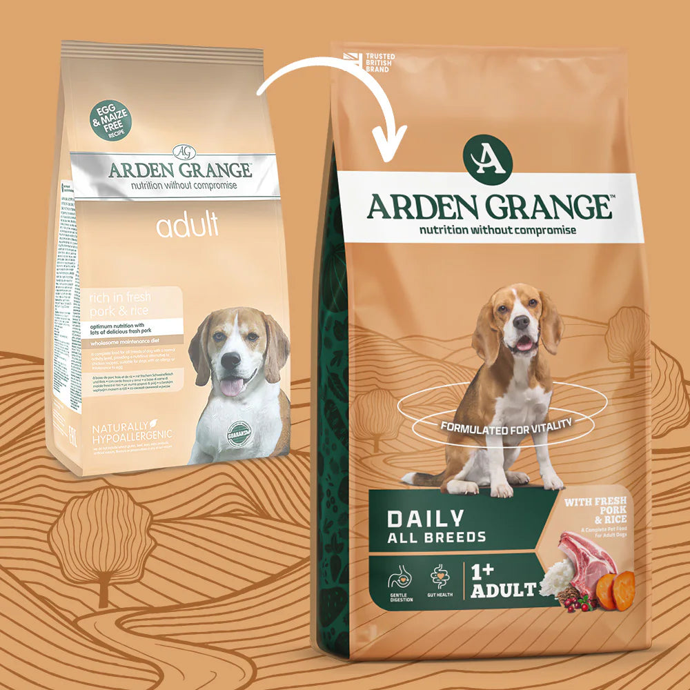 Arden Grange Daily All Breeds Adult with Fresh Pork & Rice Dry Dog Food product detail