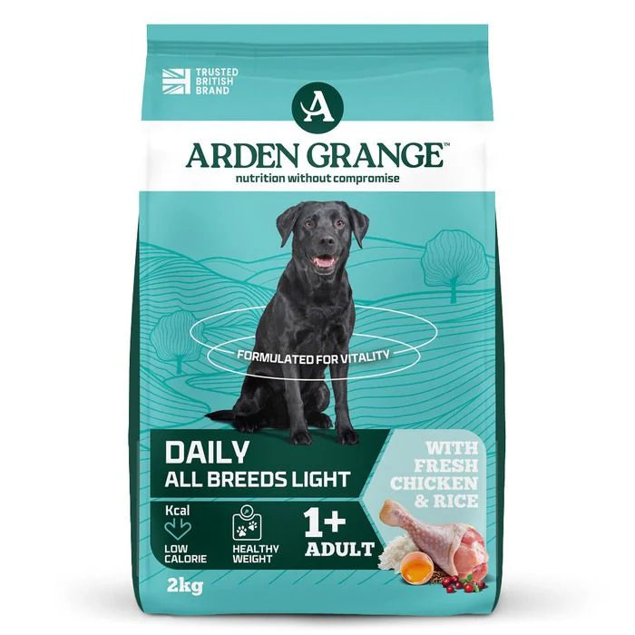 Arden Grange Daily All Breeds Light Adult Fresh Chicken & Rice Dry Dog Food - 2 kg