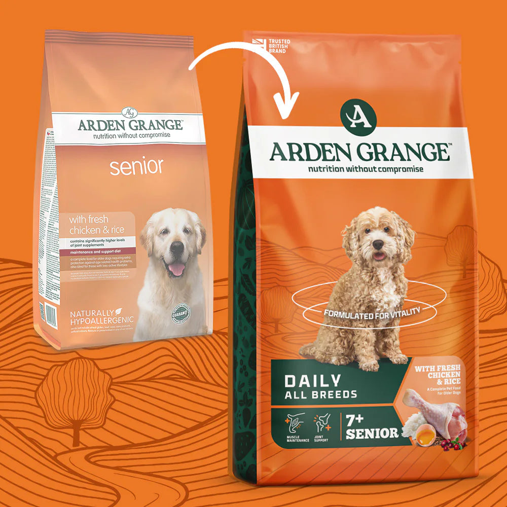 Arden Grange Daily All Breeds Senior with Fresh Chicken & Rice Dry Dog Food product detail